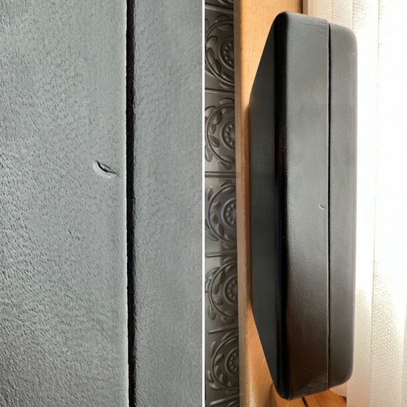 🕶️🐑 💋 LAMB Black Large Sunglasses Eyeglasses Hard Clamshell Leather Case - Picture 14 of 16